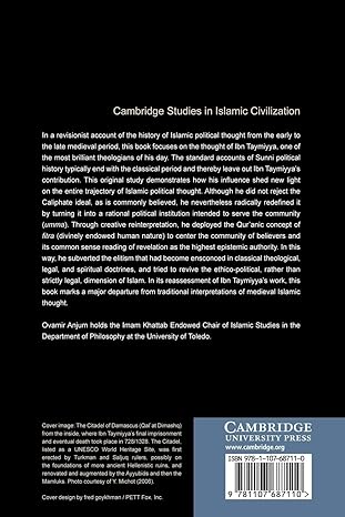 Politics, Law, and Community in Islamic Thought: The Taymiyyan Moment (Cambridge Studies in Islamic Civilization)